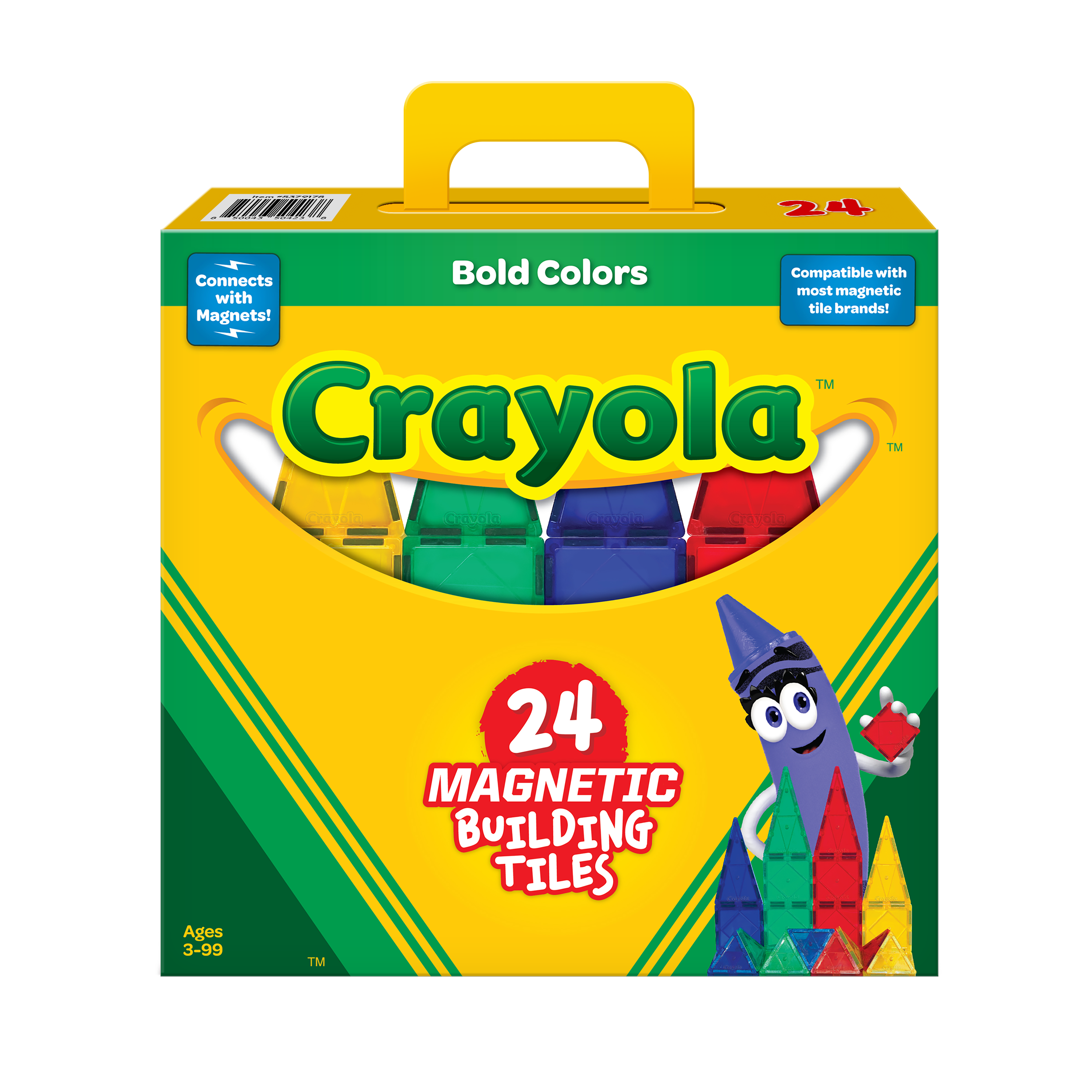 Createon Crayola Bold Magnetic Tiles 24-Piece Set – CreateOn