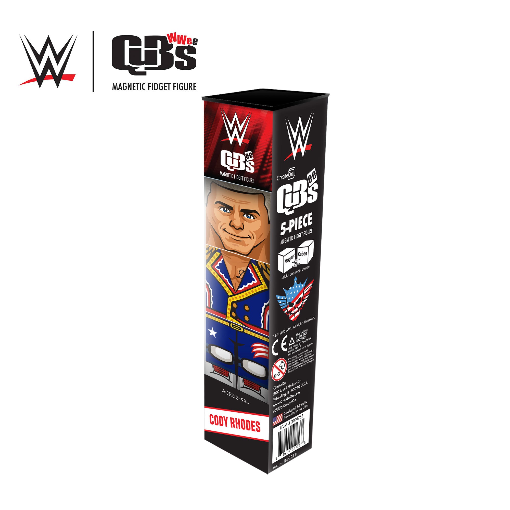 WWE Cody Rhodes Qubees Magnetic Fidget Figure – CreateOn