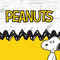 Peanuts logo in yellow on a white background