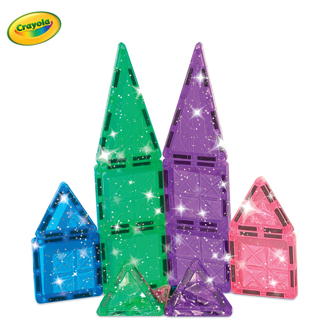 Glitter pip-Tiles 14-Piece Magnetic Building Set