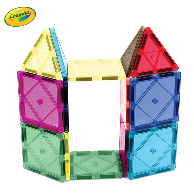 Crayola Retro Colors Magnetic Tiles 14-Piece Building Set