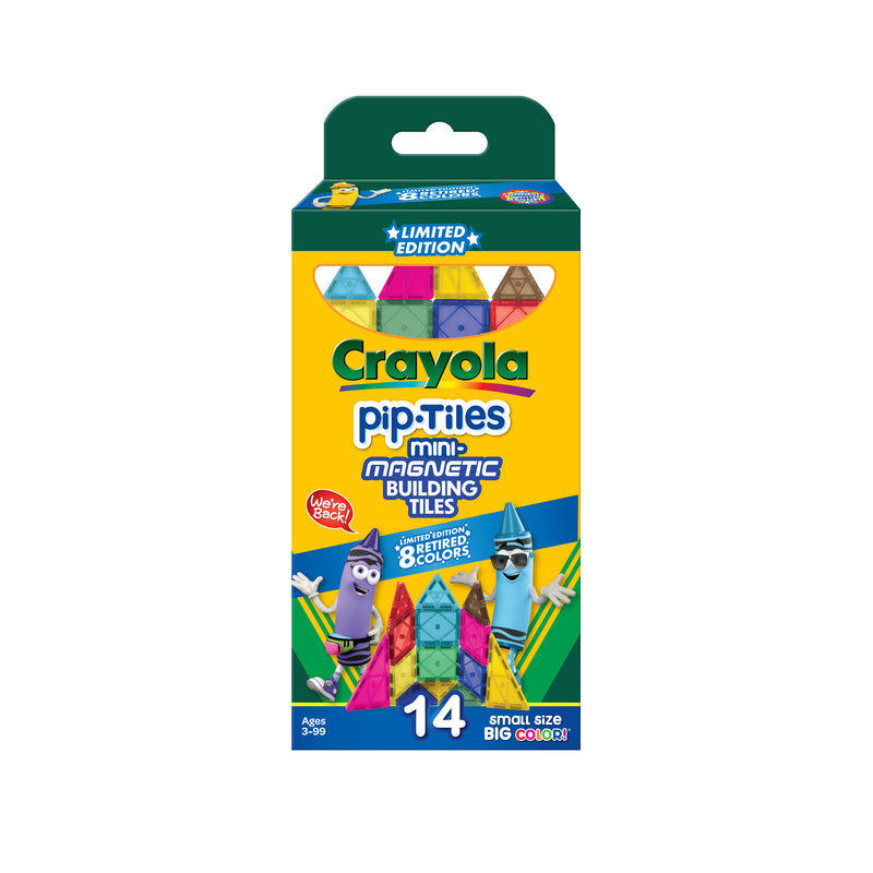 Createon Crayola Retro Pip Magnetic Tiles 14-Piece Set