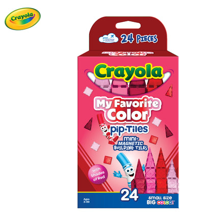 Crayola My Favorite Color-RED PIP Magnetic Tiles 24 pc