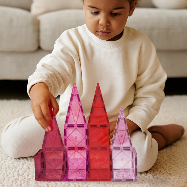 Crayola My Favorite Color-RED PIP Magnetic Tiles 24 pc