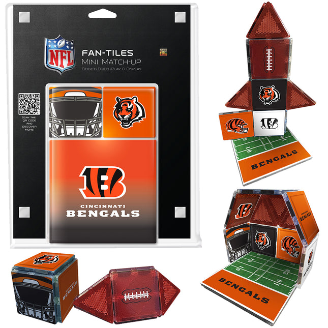 Cincinnati Bengals  Mini Fan Tiles 17 Piece Set