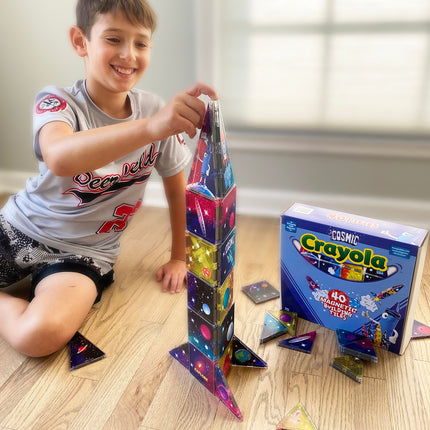 Crayola Cosmic Magnetic Tiles 40-Piece Building Set