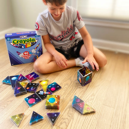 Crayola Cosmic Magnetic Tiles 40-Piece Building Set