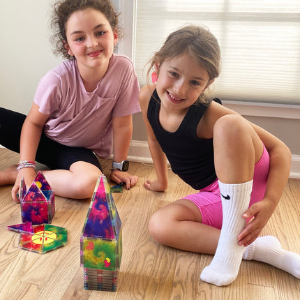 Crayola Tie-Dye Magnetic Tiles 40-Piece Building Set