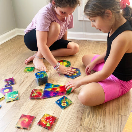 Crayola Tie-Dye Magnetic Tiles 40-Piece Building Set