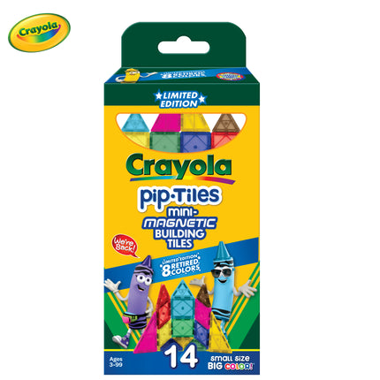 Crayola Retro Colors Mini pip-Tiles 14-Piece Magnetic Building Set