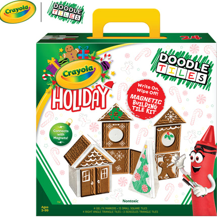 Crayola Doodle Holiday Gingerbread House 24-Piece Magnetic Building Set