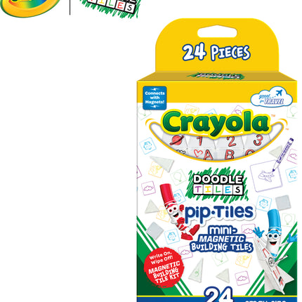 Crayola Doodle Pip Magnetic Tiles 24Pc