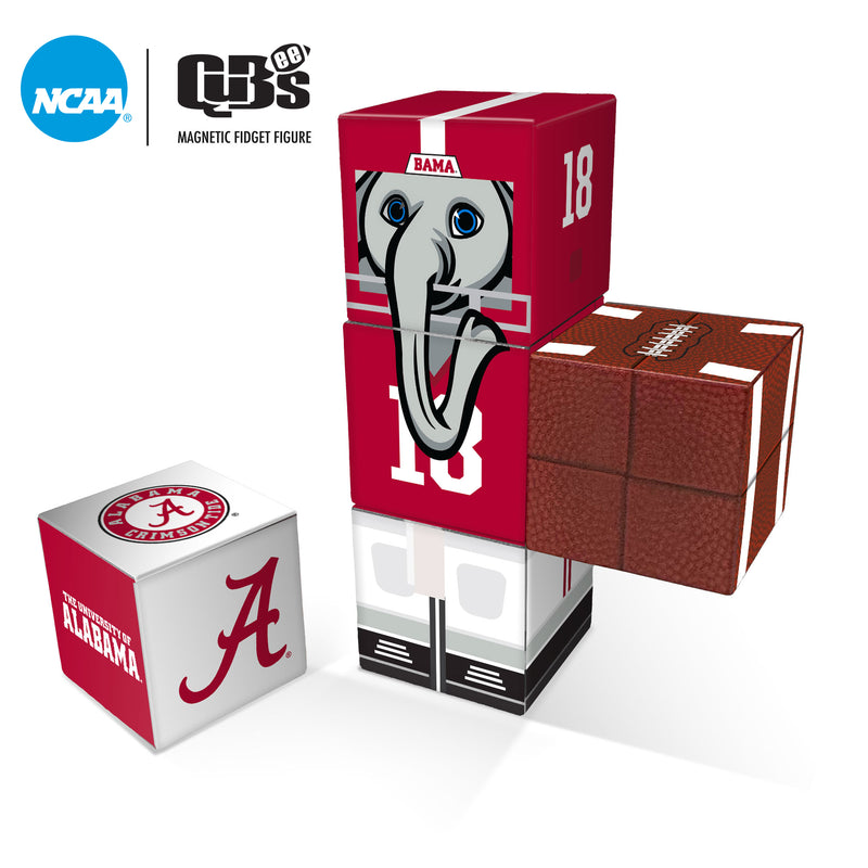 ALABAMA CRIMSON TIDE Magnetic Qubees Fidget Building Cubes Home Jersey