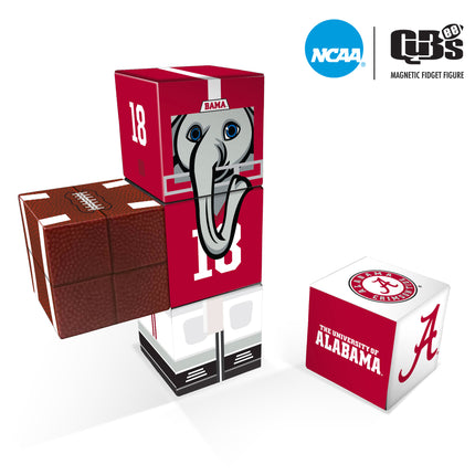 ALABAMA CRIMSON TIDE Magnetic Qubees Fidget Building Cubes Home Jersey