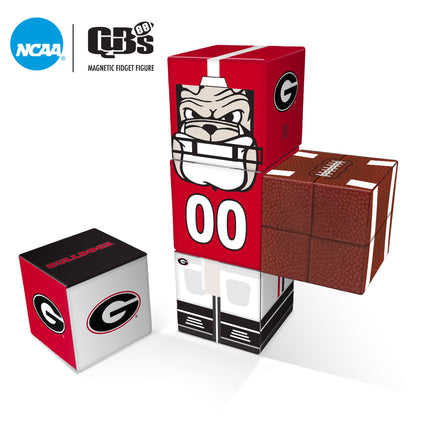 GEORGIA BULLDOGS Magnetic Qubee Fidget Building Cubes Home Jersey