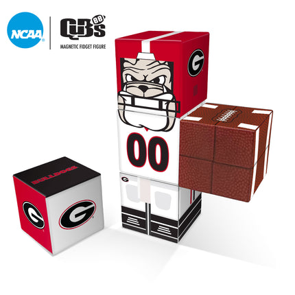 GEORGIA BULLDOGS Magnetic Qubees Fidget Building Cubes Away Jersey
