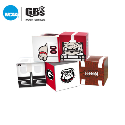 GEORGIA BULLDOGS Magnetic Qubees Fidget Building Cubes Away Jersey