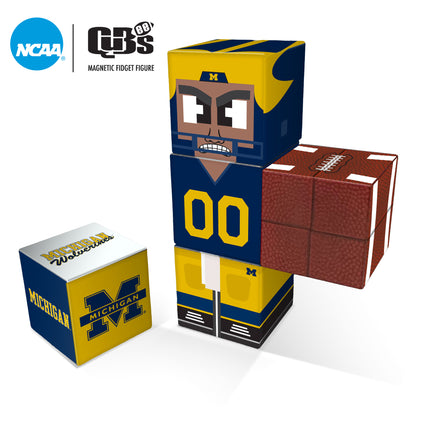 Michigan Wolverines Magnetic Qubees Fidget Building Cubes Home Jersey