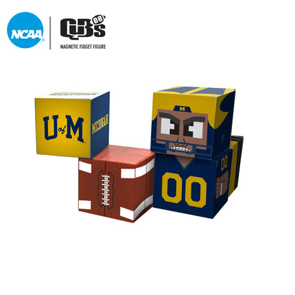 Michigan Wolverines Magnetic Qubees Fidget Building Cubes Home Jersey