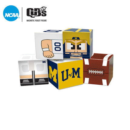Michigan Wolverines Magnetic Qubees Fidget Building Cubes Away Jersey
