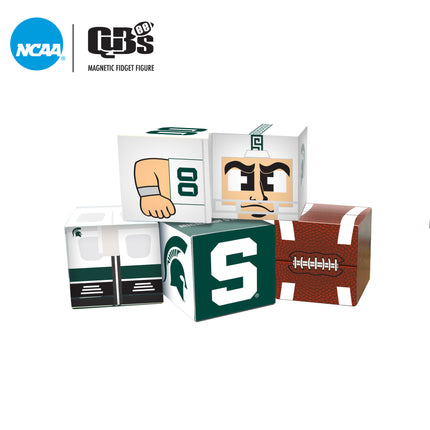 MICHIGAN STATE SPARTANS Magnetic Qubees Fidget Building Cubes Away Jersey