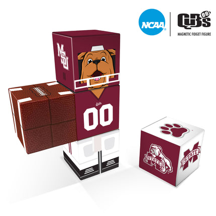 MISSISSIPPI STATE BULLDOGS Magnetic Qubees Fidget Building Cubes Home Jersey