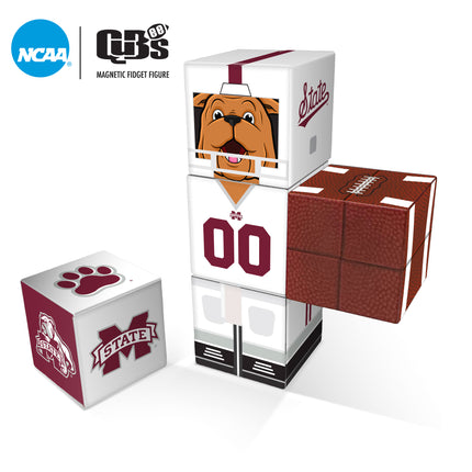 MISSISSIPPI STATE BULLDOGS Magnetic Qubees Fidget Building Cubes Away Jersey