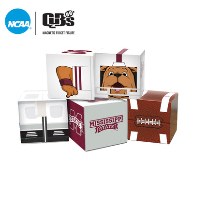 MISSISSIPPI STATE BULLDOGS Magnetic Qubees Fidget Building Cubes Away Jersey