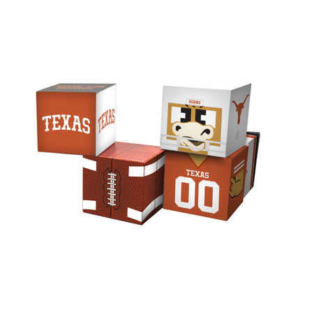 Texas-themed paper toy with football design on a white background