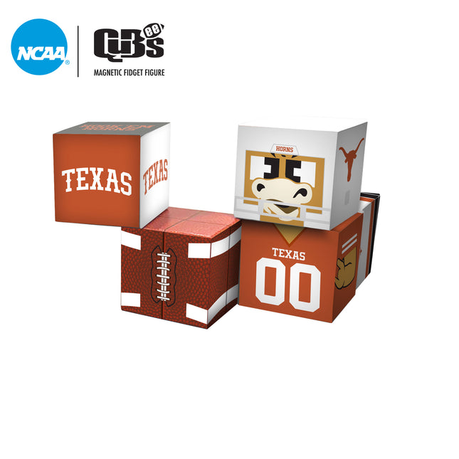 TEXAS LONGHORNS Magnetic Qubees Fidget Building Cubes Home Jersey