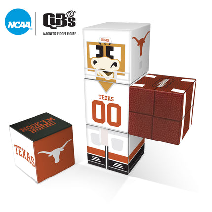 TEXAS LONGHORNS Magnetic Qubees Fidget Building Cubes Away Jersey