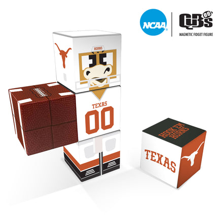 TEXAS LONGHORNS Magnetic Qubees Fidget Building Cubes Away Jersey