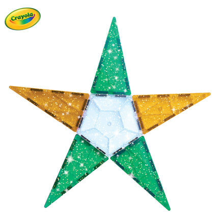 Createon Crayola Holiday Glitter Magnetic Tiles 14-Piece Set