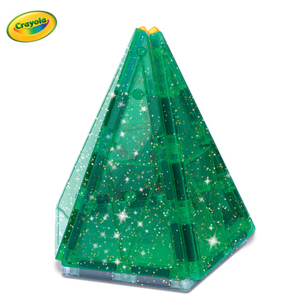 Createon Crayola Holiday Glitter Magnetic Tiles 14-Piece Set
