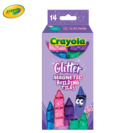 Crayola 14-Piece Glitter Magnetic Building Tile Set