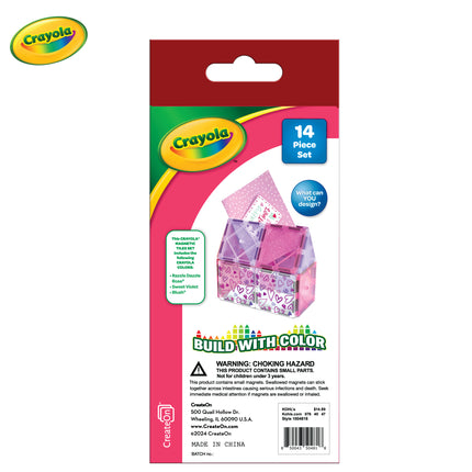 Crayola Valentine’s Day Magnetic Tiles 14-Piece Set