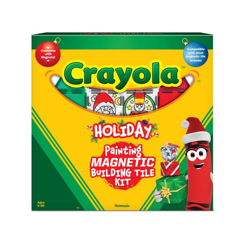 Crayola Painton Holiday Magnetic Tiles 18-Piece Set