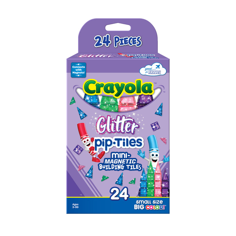 Crayola Glitter Mini Magnetic Pip-Tiles 24 Piece Set