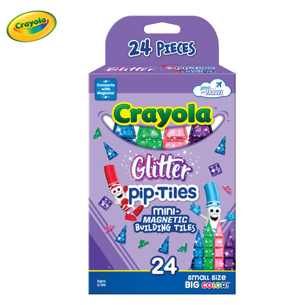Crayola Glitter Magnetic Pip-Tiles 24 Piece Set
