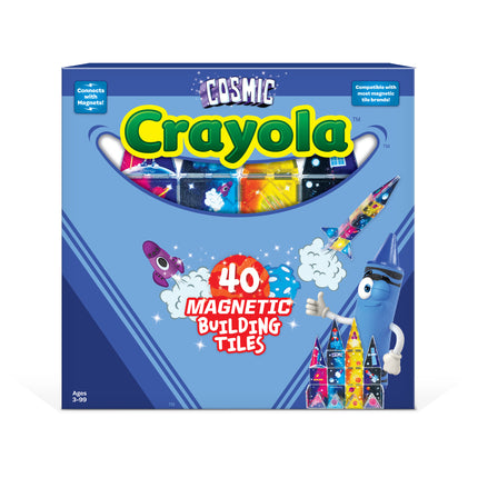Crayola Cosmic Magnetic Tiles 40-Piece Building Set
