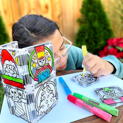 Crayola Painton Holiday Magnetic Tiles 18-Piece Set