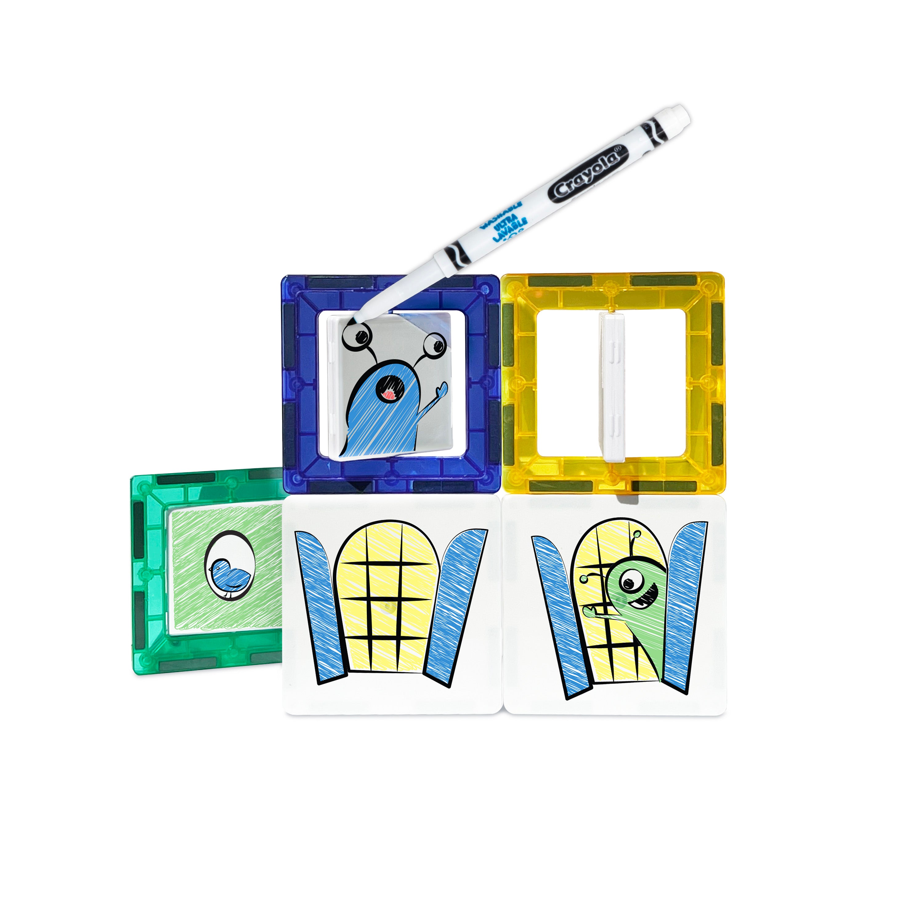 Createon Crayola Doodle Magnetic Tiles 24-Piece Set – CreateOn