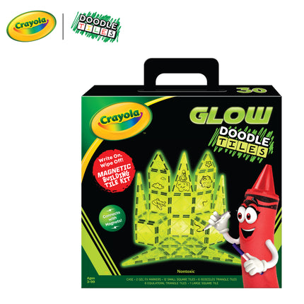 Createon Crayola Glow Doodle Magentic Tiles 30-Piece Set