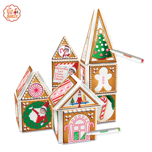 Elf on the Shelf® Gingerbread House Doodle Magnetic Tile Set