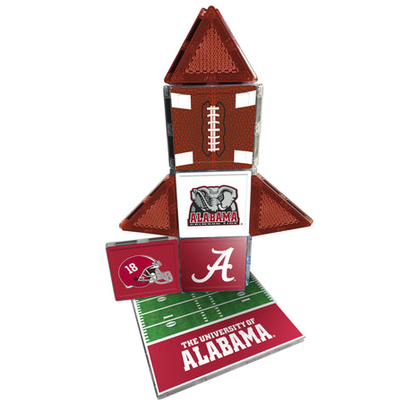 Stack of four Alabama-themed cards with football design on a white background