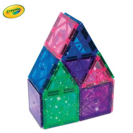 Crayola 14-Piece Glitter Magnetic Building Tile Set