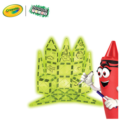 Createon Crayola Glow Doodle Magentic Tiles 30-Piece Set