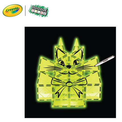 Createon Crayola Glow Doodle Magentic Tiles 30-Piece Set