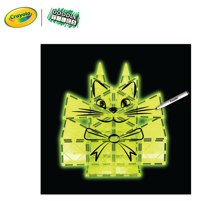 Createon Crayola Glow Doodle Magentic Tiles 30-Piece Set