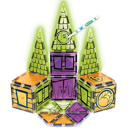 Crayola Halloween Glow Doodle Magnetic Tiles Set
